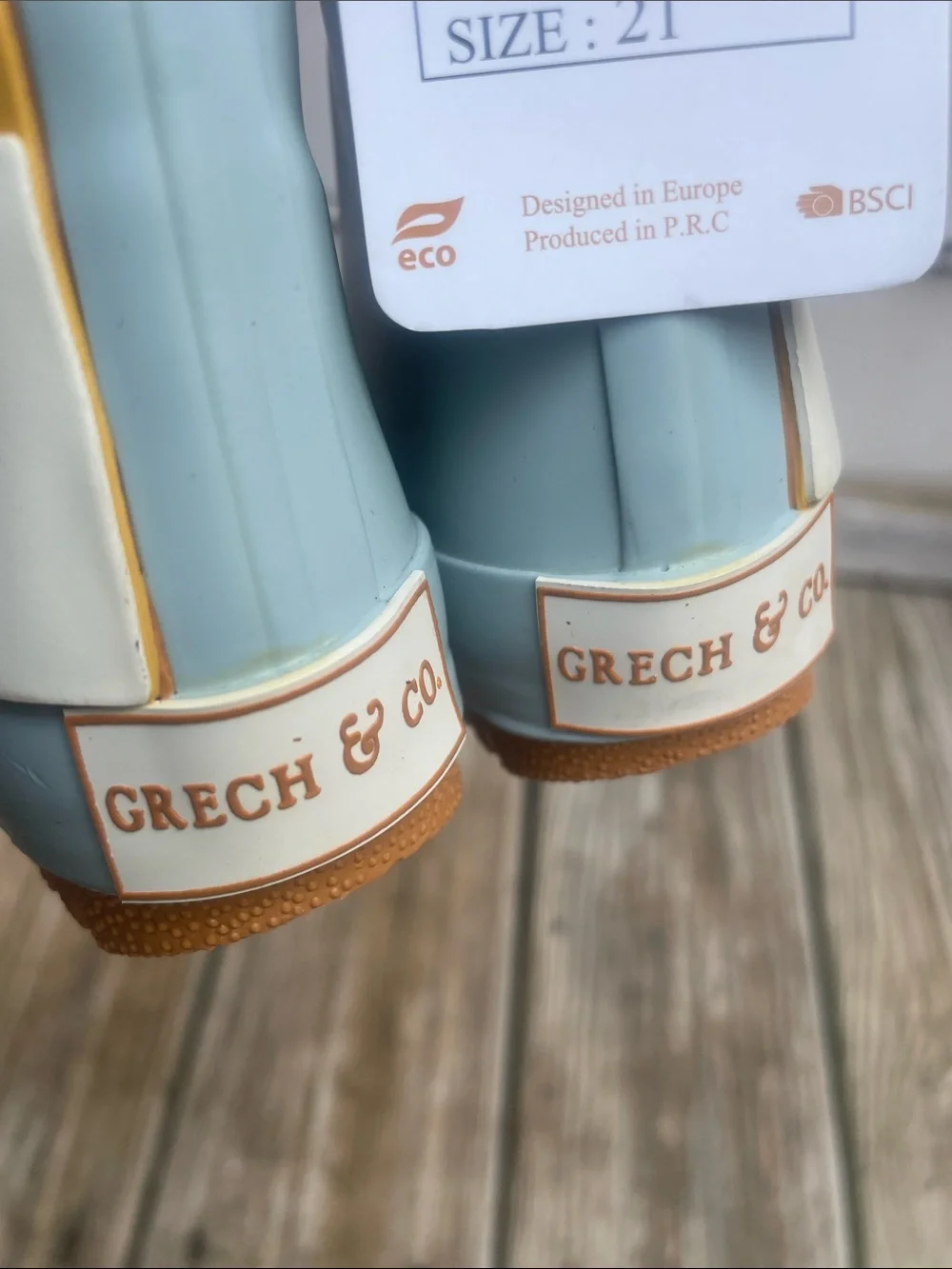 NWT Grech & Co. Light Blue Rainbow Rain various sizes